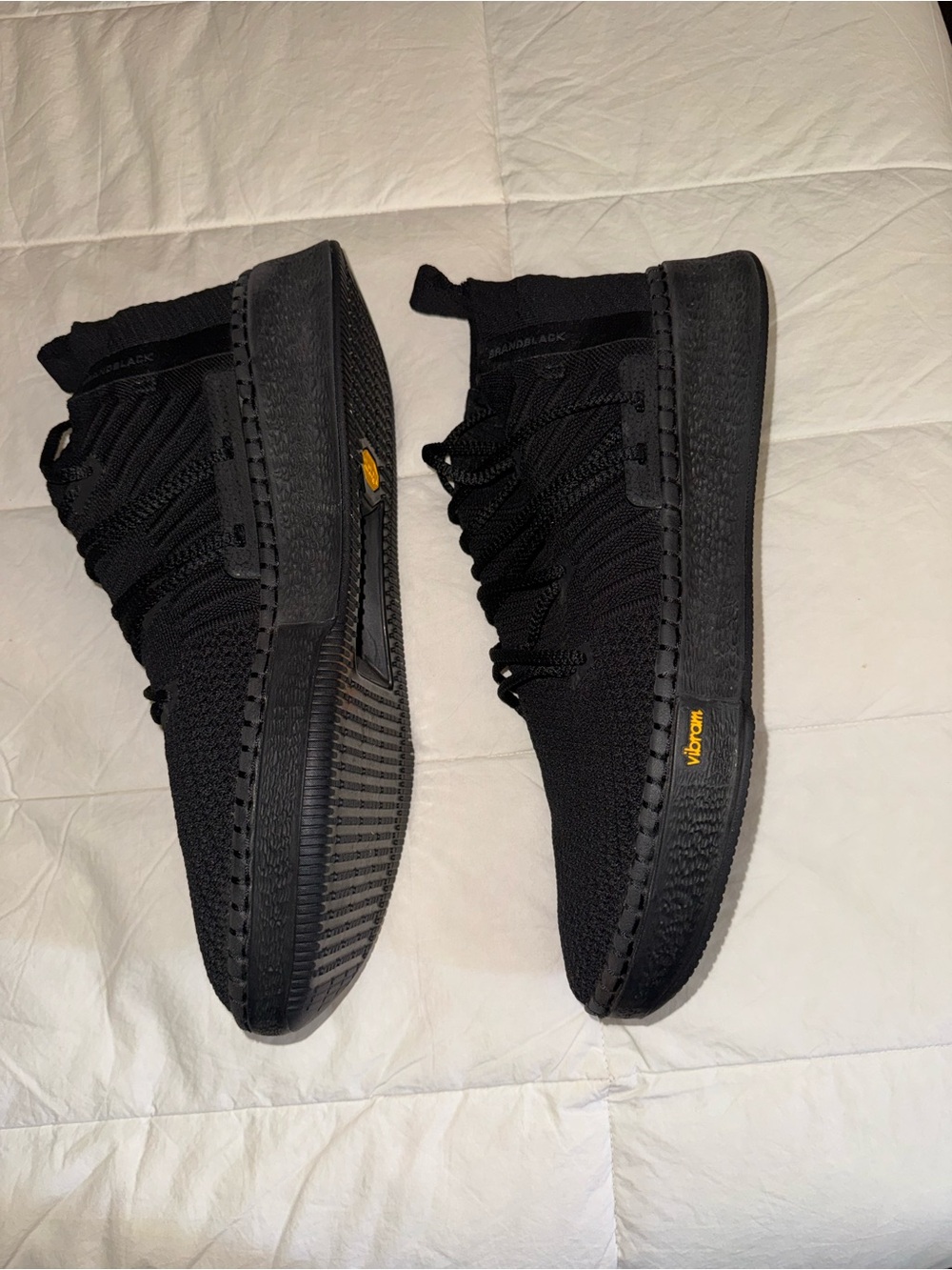 Vibram Men's All-Black Knit Athletic Sneakers